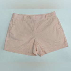 LOFT PINSTRIPED COTTON SHORTS - SZ 10